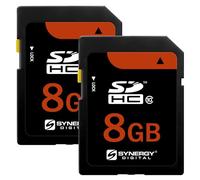 Synergy Digital 8GB Secure Digital SDHC UHS-I Memory Card, Compatible with Sony DSC-W570 Digital Camera, Class 10, U1, 20MB/s, 300 Series - Pack of 2