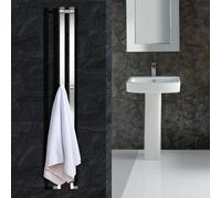 Synergy Hardware Zaga 2 Bathroom Wall Mounted Radiator With Hooks 108X1400 Chrome Finish