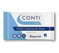 Synergy Health 10 Packs of 100 Conti Soft Large Dry Patient Cleansing Wipes