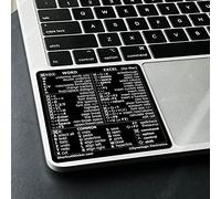 SYNERLOGIC (10 pcs) Word/Excel (for Mac) Reference Guide Keyboard Shortcut Sticker, Laminated Vinyl, No-Residue Adhesive (Black, Pack of 10)