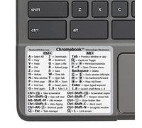 SYNERLOGIC (10pcs) Chrome OS Reference Keyboard Shortcut Sticker - No-Residue Vinyl - Size 76 x 61mm for Any Brand Chromebook Laptop Running Chrome OS (White, Pack of 10)