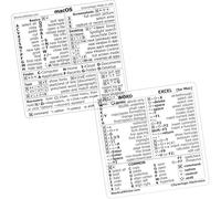 Synerlogic (2 Sets) Mac OS (M/Intel) + Word/Excel (for Mac) Quick Reference Keyboard Shortcut Stickers - for MacBook Air/Pro/iMac/Mac/mini (Clear, Pack of 2 Sets)