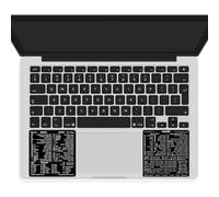 SYNERLOGIC (2 Sets) Mac OS + Word & Excel Shortcuts Cheat Sheet Sticker Bundle | Quick Reference Keyboard Shortcut Stickers | Word Excel Shortcuts Sticker MacBook (Black, Pack of 2 Sets)