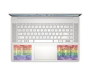 SYNERLOGIC (2 Sets) Windows + Word/Excel (for Windows) Quick Reference Shortcut Guide Stickers, No-Residue Vinyl (Rainbow/Large/Combo/2sets)