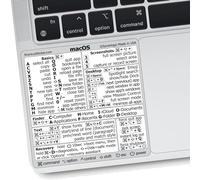 SYNERLOGIC (5 pcs) Mac OS Keyboard Shortcut No-Residue Vinyl Sticker, Compatible with 13"-16" MacBook Air/Pro iMac Mac mini (White, Pack of 5)
