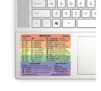 SYNERLOGIC (5 pcs) Windows PC Reference Keyboard Shortcut Sticker - Laminated Vinyl, No-Residue Adhesive, for Any PC Laptop or Desktop LG: 3.5"x2.95" (Rainbow, Pack of 5)