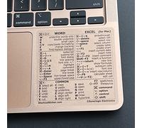 SYNERLOGIC (5 pcs) Word/Excel (for Mac) Reference Guide Keyboard Shortcut Sticker, No-Residue Vinyl (Transparent, Pack of 5)