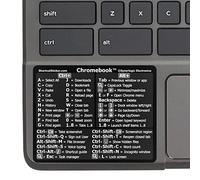 SYNERLOGIC (5pcs) Chrome OS Reference Keyboard Shortcut Sticker - No-Residue Vinyl - Size 76 x 61mm for Any Brand Chromebook Laptop Running Chrome OS (Black, Pack of 5)