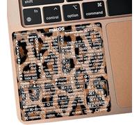 SYNERLOGIC Mac OS Keyboard Shortcut No-Residue Vinyl Sticker, Compatible with 13"-16" MacBook Air/Pro iMac Mac Mini (Leopard)