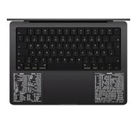 Synerlogic Mac OS (M/Intel) + Word/Excel (for Mac) Quick Reference Keyboard Shortcut Stickers - for MacBook Air/Pro/iMac/Mac/mini (Clear/White, 1 Set)