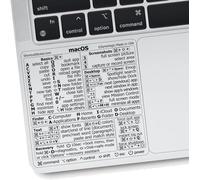 Synerlogic Mac OS Shortcuts Sticker | Keyboard Stickers for macOS | No-Residue Laminated Vinyl MacBook Cheatsheet for Laptop | MacBook Shortcuts 2025 (Clear/Black)