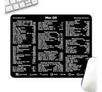 Synerlogic macOS Keyboard Shortcut Reference Guide Mouse Pad - Black V2.0 - Premium Laminated Non-Slip Rubber 11" x 8.5"