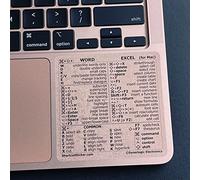 SYNERLOGIC Word/Excel (for Mac) Reference Guide Keyboard Shortcut Sticker, No-Residue Vinyl (Transparent)