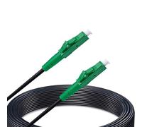 synfarin - 25 m LC/APC to LC/APC Singlemode Fibre Optic Cable 3.0 mm, G657B3 OS2 Simplex, LSZH, Black, Low Attenuation, FTTH Connection Cable, Compatible with Deutsche Telekom, 25 m