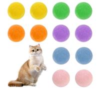 SynHHergyx 12 Pcs Felt Ball Toys for Cats and Kittens Silent Soft Colorful Felt Ball Small Cat Pom Pom Balls 1.18 Inch in Diameter