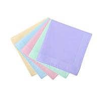 SynHHergyx Solid Color Handkerchief for Women, 5 PCS Candy Color Ladies Handkerchiefs Soft Cotton Handkerchiefs Women Ladies Hankies Pocket Square Towel for Women's Tea Party Gifting Weddings