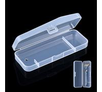 SynHHergyx Transparent Razor Travel Case, Plastic Manual Razor Storage Box Portable Shaver Holder Protector Universal Shaver Container Storage Shaving Accessories for Men