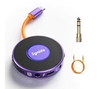 Synido Audio Interface Portable with USB-C 24bit, 48kHz Mini Interface for Guitar Recording Music and Live Streaming with Instrument Input and Headphone Monitoring