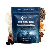 SYNKD 9-in-1 Multi Mushroom Gummies - 8000mg Potency High Strength Mushroom Complex with Lion’s Mane, Reishi, Cordyceps, Maitake, Tremella & Chaga -