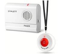 SYNLETT Call Button for Elderly and Caregiver Pager Portable SOS Alert System Alarm for Nurse Call Seniors Patients Emergency Home
