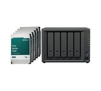 Synology Diskstation DS1525+ 5 Bay Desktop NAS with 5 x HAT3310-16T Bu
