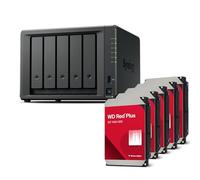 Synology Diskstation NAS DS1525+ 30TB Bundle Western Digital (5X 6TB WD Red Plus) 5 Bay Plus Series with Ryzen R1600, 8GB RAM