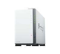 Synology DS223j 2-Bay Diskstation NAS (Realtek RTD1619B 4-Core 1.7 GHz 1GB DDR4 RAM 1xRJ-45 1GbE LAN Port) Bundle with 2 x 12TB WD RED Plus HDD (WD120EFBX - 68B0EN0)