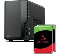 Synology DS225+ 2-Bay Diskstation NAS (Intel Celeron J4125 Quad-Core, 2 GB Non-ECC DDR4 SODIMM 1 x 2,5 GbE und 1 x 1 GbE RJ-45 LAN-Port) 16TB Bundle with 2X 8TB Seagate Ironwolf