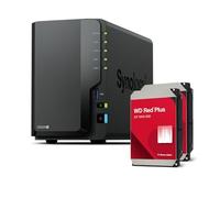 Synology DS225+ Bundle 8TB Western Digital (WD Red Plus 2x4TB) 2-Bay Plus Series - Intel Celeron J4125 Quad-Core, 2GB Non-ECC DDR4 SODIMM 1x2.5GbE and 1x1GbE RJ-45 LAN Port