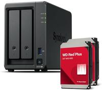 Synology DS725+ Bundle 8TB Western Digital (WD Red Plus 2X 4TB) 2 Bay Plus Series with Ryzen R1600, 4GB RAM (32GB max), 1x 2.5GbE, 1x 1GbE, 2X M.2 NVMe Slots