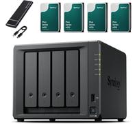 Synology DS925+ 4 Bay NAS Server Bundle (4GB RAM Pre-installed, 48TB HDD) - 4 x 12TB Synology NAS Hard Drives, High Performance Desktop Network Storage Device - Includes 512GB External