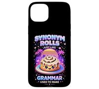 Synonym Rolls Grammar Pun Cute Vaporwave Teacher Humor Case for iPhone 15 Plus