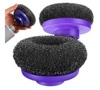 Synoshi PRO Electric Spin Scrubber Steel Brush Set for Cleaning (2 Units) Perfect for Grills, Ovens. Power Scrubber Steel Brush Heads for Intensive Cleaning