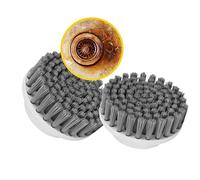 SYNOSHI Round Brush Heads (2 Units) for Electric Cleaning Brush | Designed for General Cleaning Tasks, Grey