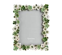 Synovana Green Floral Picture Frame 5x7 Blossom Photo Frame for Tabletop Display, Decorative Flower Design Home Decor