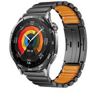 synsing 22 mm Universal Titanium Metal Strap with Easyfit Clasp for Huawei GT6/GT6 Pro/GT5/4/3 Pro 46 mm, Garmin Fenix 8 47 mm/Fenix 6 Pro - Hybrid Silicone Lining, Lightweight, No Pulling Hair