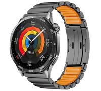 synsing 22 mm Universal Titanium Metal Strap with Easyfit Clasp for Huawei GT6/GT6 Pro/GT5/4/3 Pro 46 mm, Garmin Fenix 8 47 mm/Fenix 6 Pro - Hybrid Silicone Lining, Lightweight, No Pulling Hair