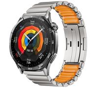 synsing 22 mm Universal Titanium Metal Strap with Easyfit Clasp for Huawei GT6/GT6 Pro/GT5/4/3 Pro 46 mm, Garmin Fenix 8 47 mm/Fenix 6 Pro - Hybrid Silicone Lining, Lightweight, No Pulling Hair