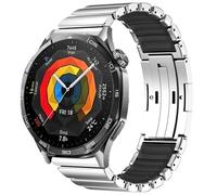 synsing 22 mm Universal Titanium Metal Strap with Easyfit Clasp for Huawei GT6/GT6 Pro/GT5/4/3 Pro 46 mm, Garmin Fenix 8 47 mm/Fenix 6 Pro - Hybrid Silicone Lining, Lightweight, No Pulling Hair