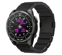 synsing 26 mm wide titanium quick release watch strap with hybrid silicone lining, compatible with Instinct 3 50 mm, Fenix 8 51 mm, 22 mm strap without gap for Fenix 8, 47 mm, no pulling on the hair