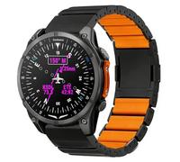 synsing 26 mm wide titanium quick release watch strap with hybrid silicone lining, compatible with Instinct 3 50 mm, Fenix 8 51 mm, 22 mm strap without gap for Fenix 8, 47 mm, no pulling on the hair