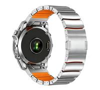 synsing 26mm Titanium Quickfit Watch Band with Hybrid Silicone Lining Compatible for Garmin Instinct 3 50mm/Fenix 8 51mm, 22mm No Gap Band for Fenix 8 47mm/E 47mm/Fenix 6 Pro, Anti-Slip, No Hair Pull