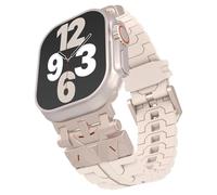 synsing Rugged Ultra 2 Band for iWatch Series 10 (Width 26mm) Compatible with Apple Watch Ultra 49mm 46mm 45mm 44mm 42mm with Premium Stainless Steel Metal Connector and TPU, Starlight,