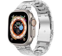 synsing Titanium Band Compatible for Apple Watch 46mm Series 10 Ultra 2 49mm 45mm 44mm 42mm 41mm 40mm 38mm,Titanium Metal Strap Compatible for iWatch SE Series 9 8 7 6 5 4 3 2 1, Sliver 49mm