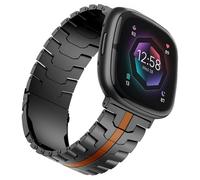 synsing Titanium Band Compatible with Fitbit Versa 4 Bands and Sense 2 Straps, Titanium Metal Watch Band Replacement Bands for Fitbit Versa 3 and 4 / Sense 2 and 1 Accessories, 22mm, Titanium