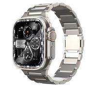 synsing Titanium Magnetic Ultra 2 Series 10 46mm Band Compatible for Apple Watch Ultra 49mm 45mm 44mm 42mm 41mm 40mm 38mm, Titanium iWatch Metal Strap - Titanium Color Matching iWatch Wristband
