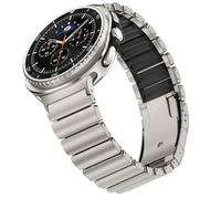 synsing Titanium Watch Strap for Samsung Galaxy Watch 8 40 mm/44 mm/8 Classic 46 mm - Hybrid Silicone Lining & Secure Clasp - Adjustable, Lightweight Metal Strap, Non-Slip, No Pulling Hair, 47mm