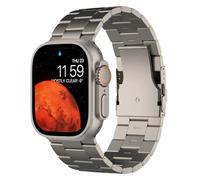 synsing Ultra 2 49mm Titanium Band iWatch Series 10 Metal Strap Compatible with Apple Watch Ultra 2 & Ultra 1 Metal Band (26mm Width)-Titanium Color Matching iWatch Wristband