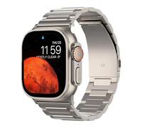 synsing Ultra 2 Titanium Band Compatible with Apple Watch Series 10 46mm Ultra 2 & Ultra 49mm Metal Band (26mm Width) - Adjustable iWatch Strap - Color Match iWatch Wristband,Sliver
