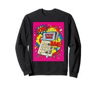 Syntax Error Exploding Calculator Pop Art Comic Style Retro Sweatshirt